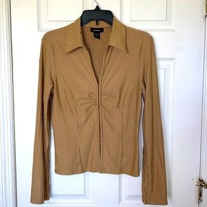 Express Vintage Hook and Eye Form fitted top. Size Large.